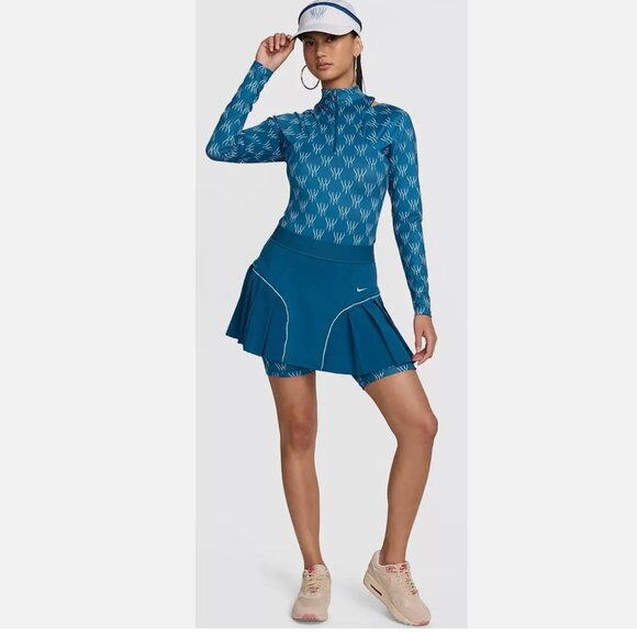 NWT Nike Serena Williams Design Crew Long-sleeve Bodysuit Blue - Picture 5 of 9